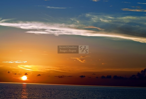Blazing Light Cayman Sunset